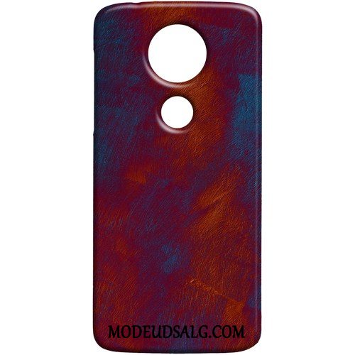 Moto E5 Etui Af Personlighed Metal Nubuck Mønster Cover