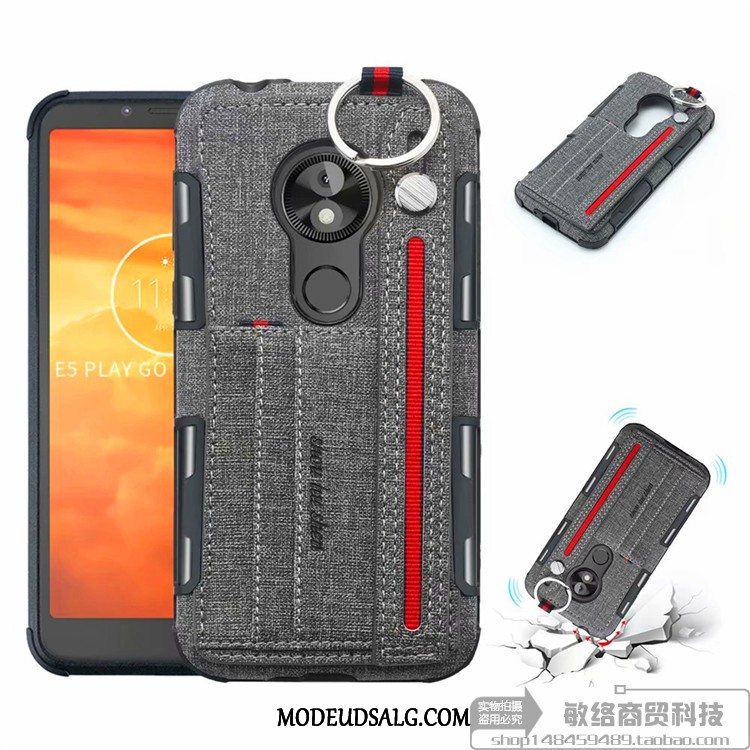 Moto E5 Etui Alt Inklusive Beskyttelse Cover Lyserød Anti-fald