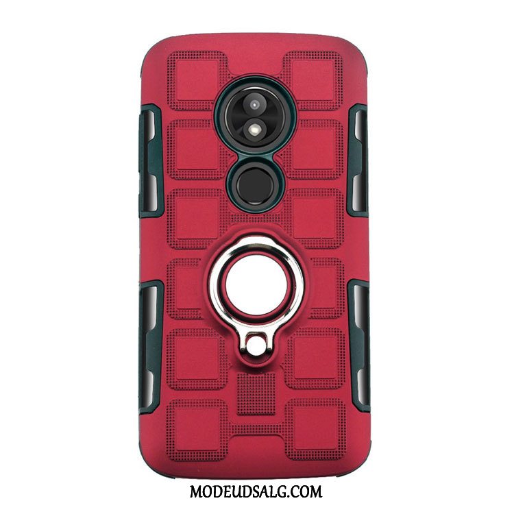 Moto E5 Etui / Cover Ring Silikone Alt Inklusive Anti-fald Rød