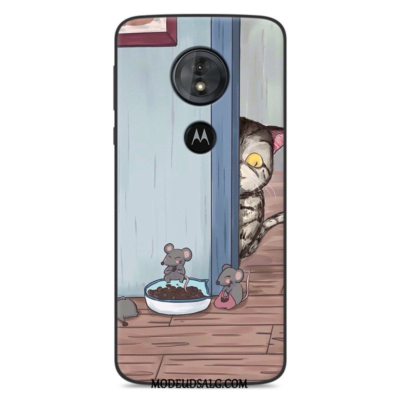 Moto E5 Play Etui Anti-fald Kat Beskyttelse Silikone Cartoon