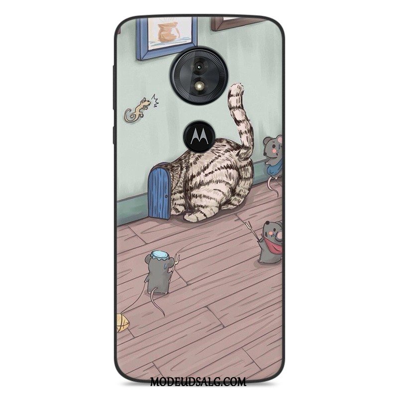 Moto E5 Play Etui Anti-fald Kat Beskyttelse Silikone Cartoon