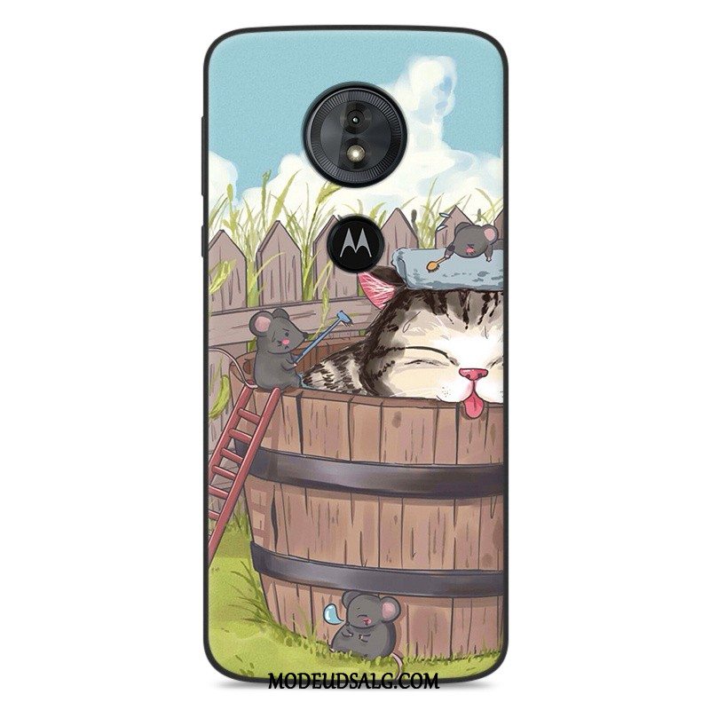 Moto E5 Play Etui Anti-fald Kat Beskyttelse Silikone Cartoon