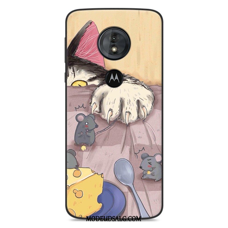 Moto E5 Play Etui Anti-fald Kat Beskyttelse Silikone Cartoon