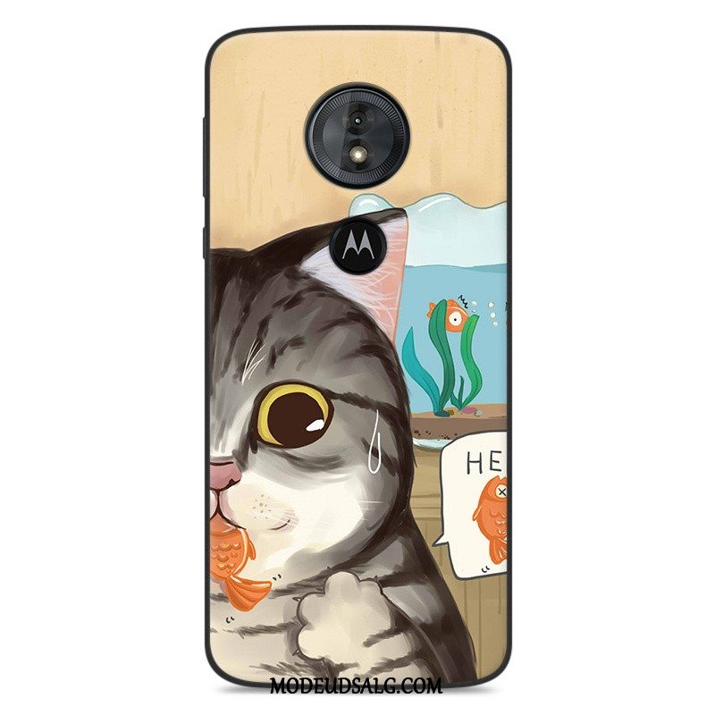 Moto E5 Play Etui Anti-fald Kat Beskyttelse Silikone Cartoon