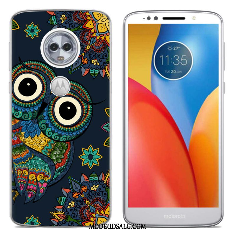 Moto E5 Play Etui Elskeren Cover Hvid Silikone-etui Blomster