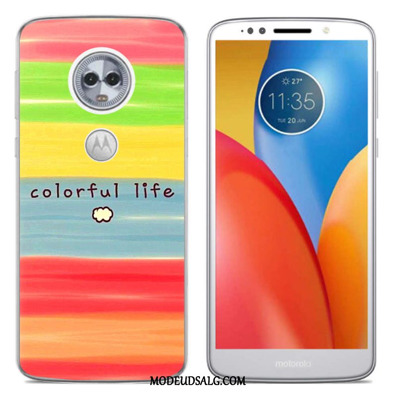 Moto E5 Play Etui Elskeren Cover Hvid Silikone-etui Blomster