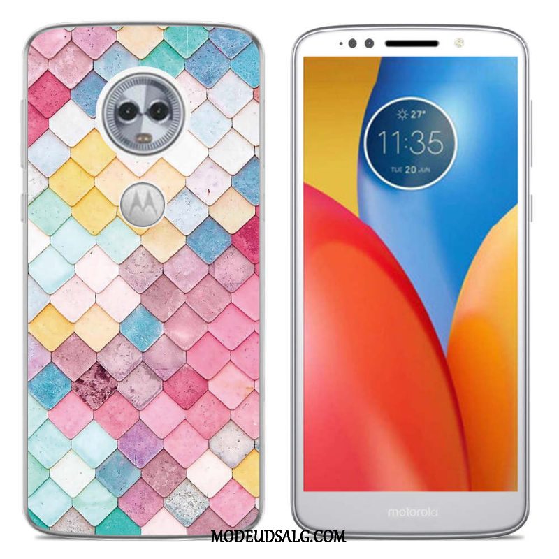 Moto E5 Play Etui Elskeren Cover Hvid Silikone-etui Blomster