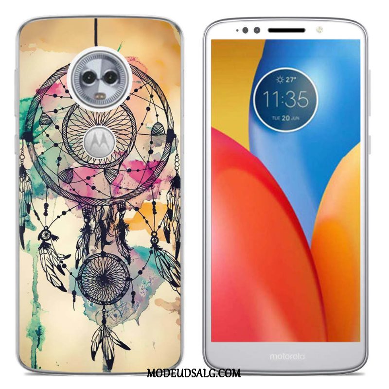 Moto E5 Play Etui Elskeren Cover Hvid Silikone-etui Blomster