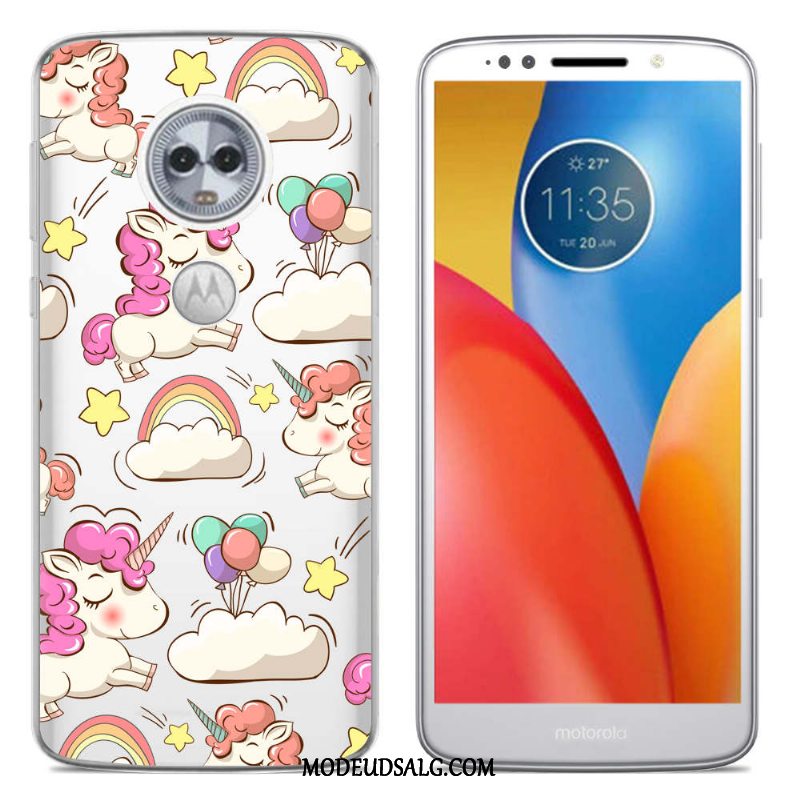 Moto E5 Play Etui Elskeren Cover Hvid Silikone-etui Blomster