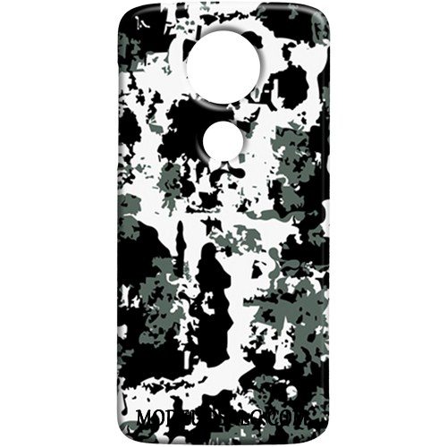 Moto E5 Play Etui Trend Grøn Beskyttelse Cover Camouflage