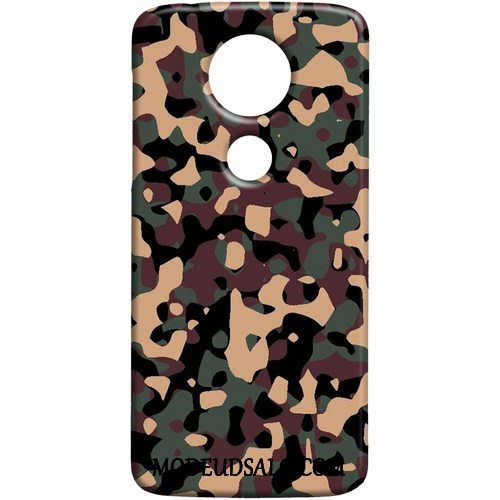 Moto E5 Play Etui Trend Grøn Beskyttelse Cover Camouflage