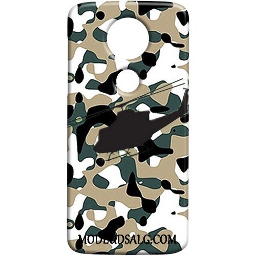 Moto E5 Play Etui Trend Grøn Beskyttelse Cover Camouflage