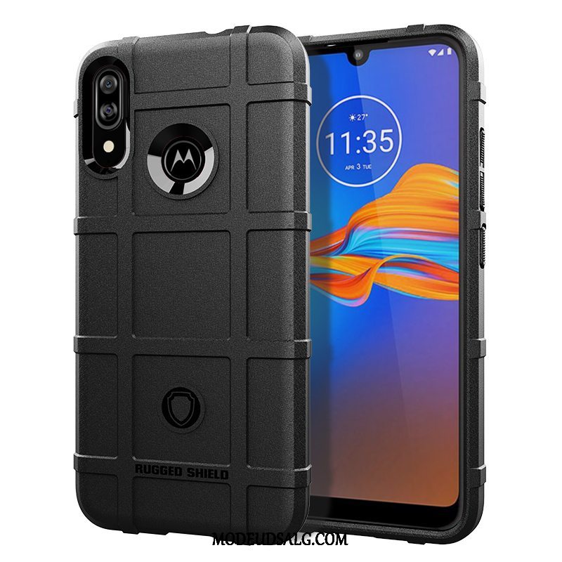 Moto E6 Plus Etui Alt Inklusive Anti-fald Cover Sort Blød