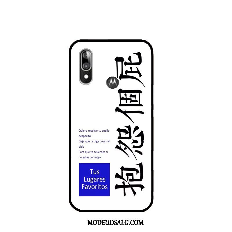 Moto E6 Plus Etui Alt Inklusive Blød Trend Cartoon Cover