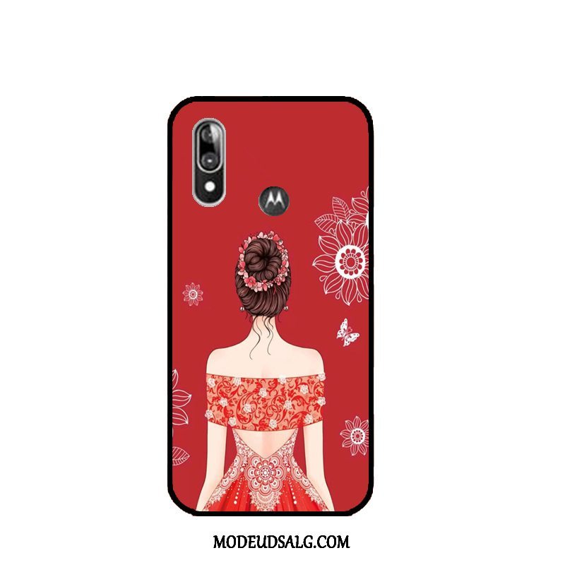 Moto E6 Plus Etui Alt Inklusive Blød Trend Cartoon Cover