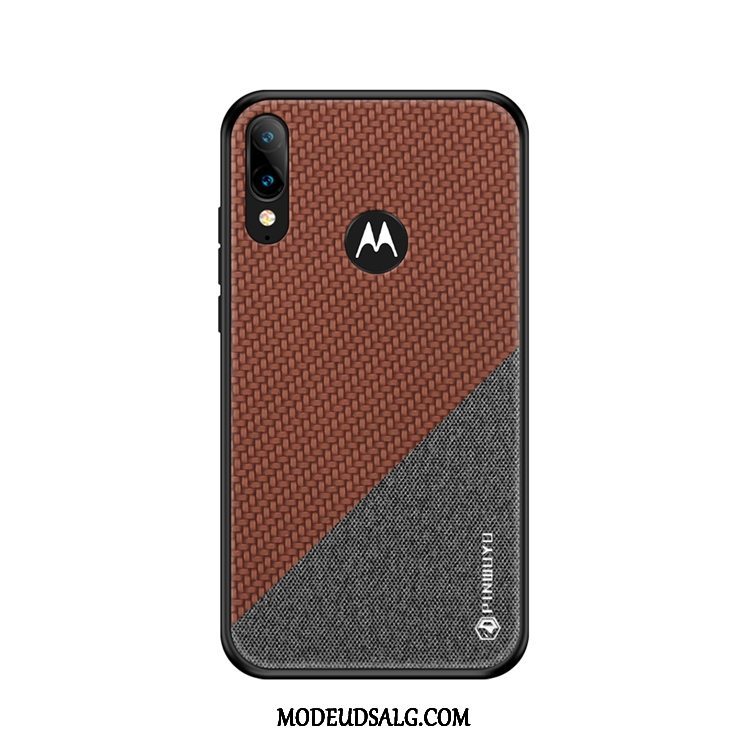 Moto E6 Plus Etui / Cover Klud Lærred Mønster Alt Inklusive Anti-fald