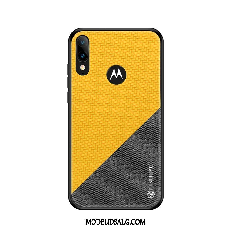 Moto E6 Plus Etui / Cover Klud Lærred Mønster Alt Inklusive Anti-fald