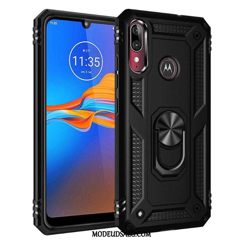 Moto E6 Plus Etui / Cover Magnetisk Alt Inklusive Hård Rød Bil