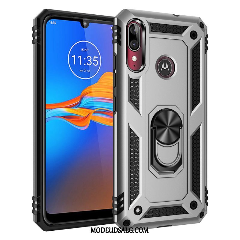 Moto E6 Plus Etui / Cover Magnetisk Alt Inklusive Hård Rød Bil