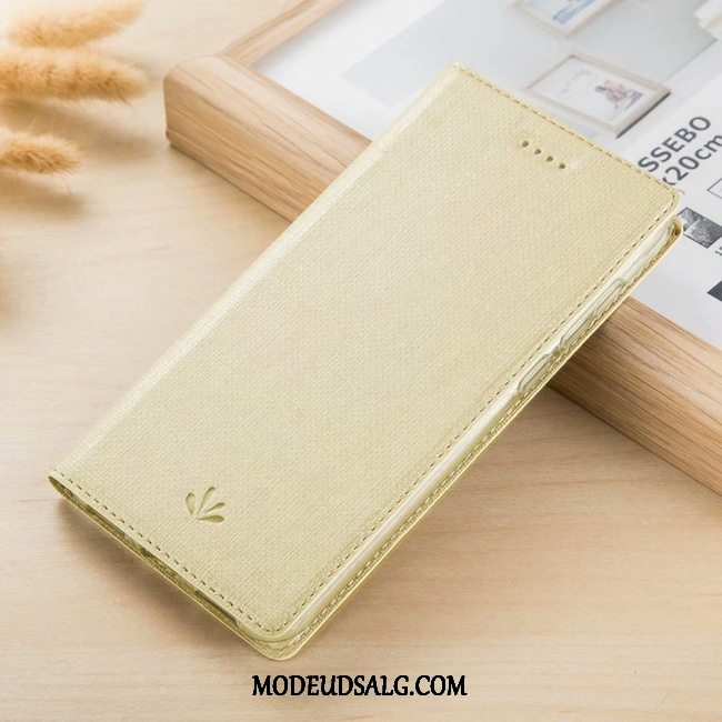 Moto E6 Plus Etui / Cover Rød Beskyttelse Strikkede Mønster Folio