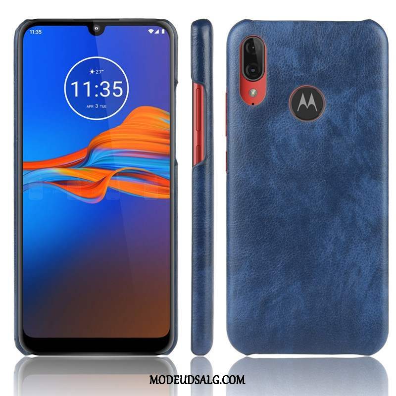 Moto E6 Plus Etui Kvalitet Beskyttelse Cover Læder Rød