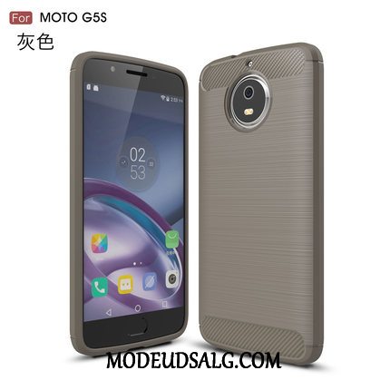 Moto G5s Etui Anti-fald Cover Cyan Silke Ny