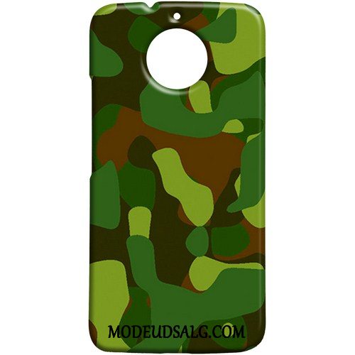 Moto G5s Etui Camouflage Af Personlighed Cyan Grøn Nubuck