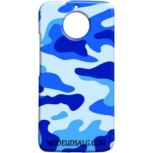 Moto G5s Etui Camouflage Af Personlighed Cyan Grøn Nubuck