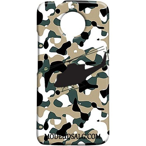 Moto G5s Etui Camouflage Af Personlighed Cyan Grøn Nubuck