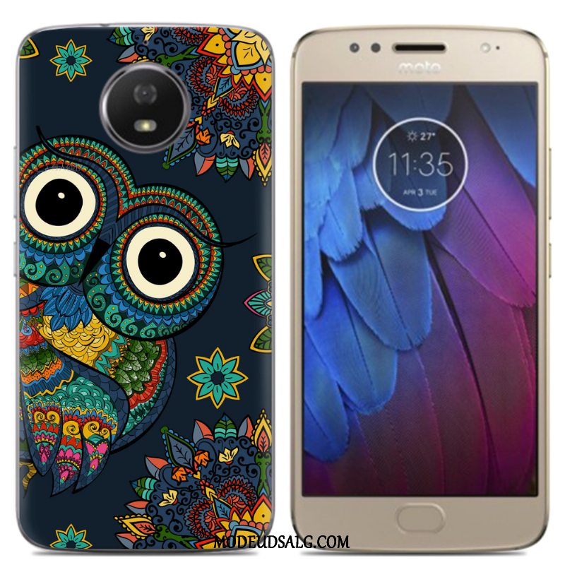 Moto G5s Etui Cyan Cover Cartoon Kreativ Silikone-etui