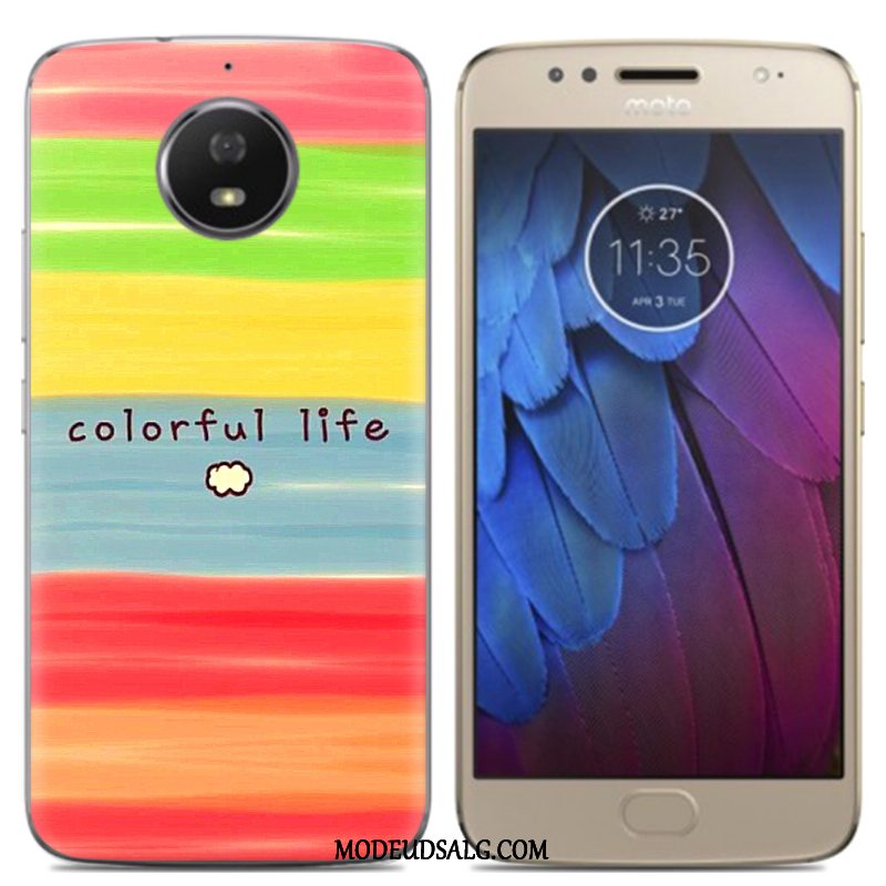 Moto G5s Etui Cyan Cover Cartoon Kreativ Silikone-etui