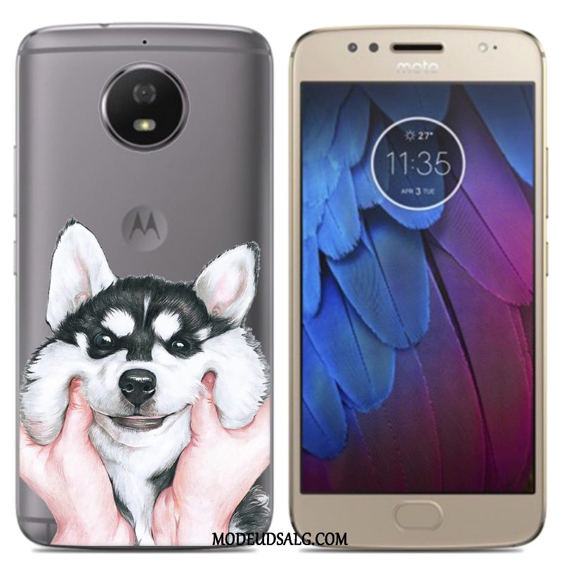 Moto G5s Etui Cyan Cover Cartoon Kreativ Silikone-etui