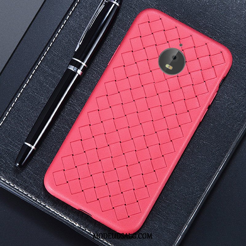 Moto G5s Etui Trendy Anti-fald Rød Blød Simple