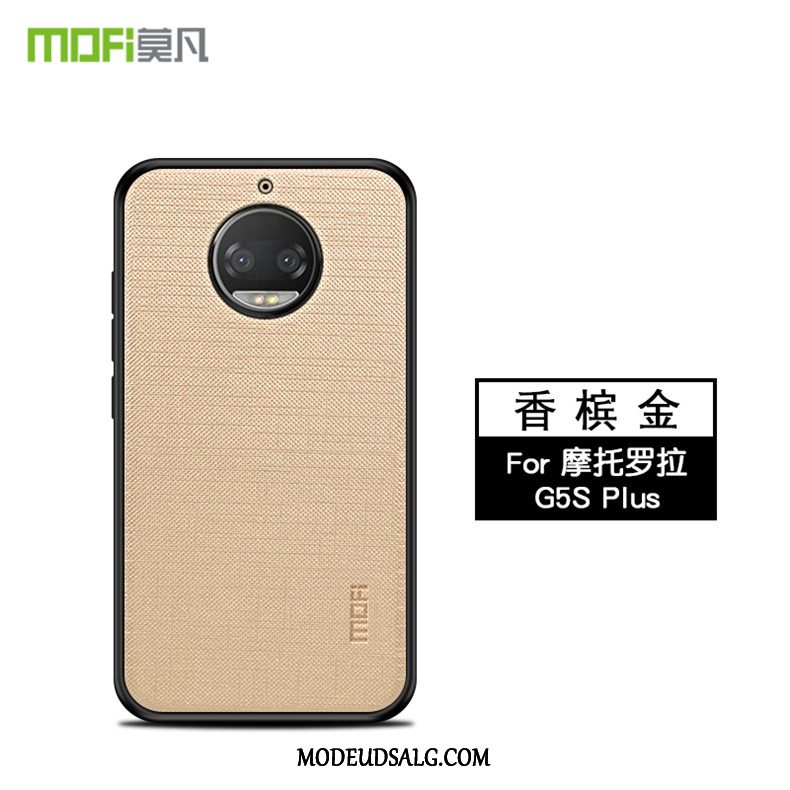 Moto G5s Plus Etui Anti-fald Lyse Hemming Cover Blå