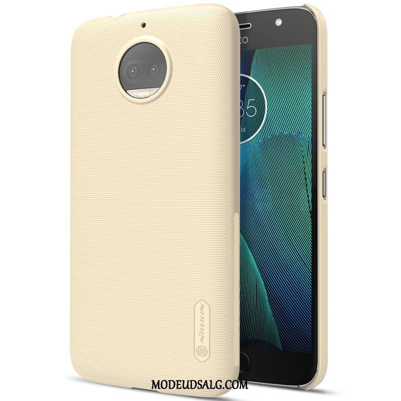 Moto G5s Plus Etui / Cover Guld Nubuck Beskyttelse