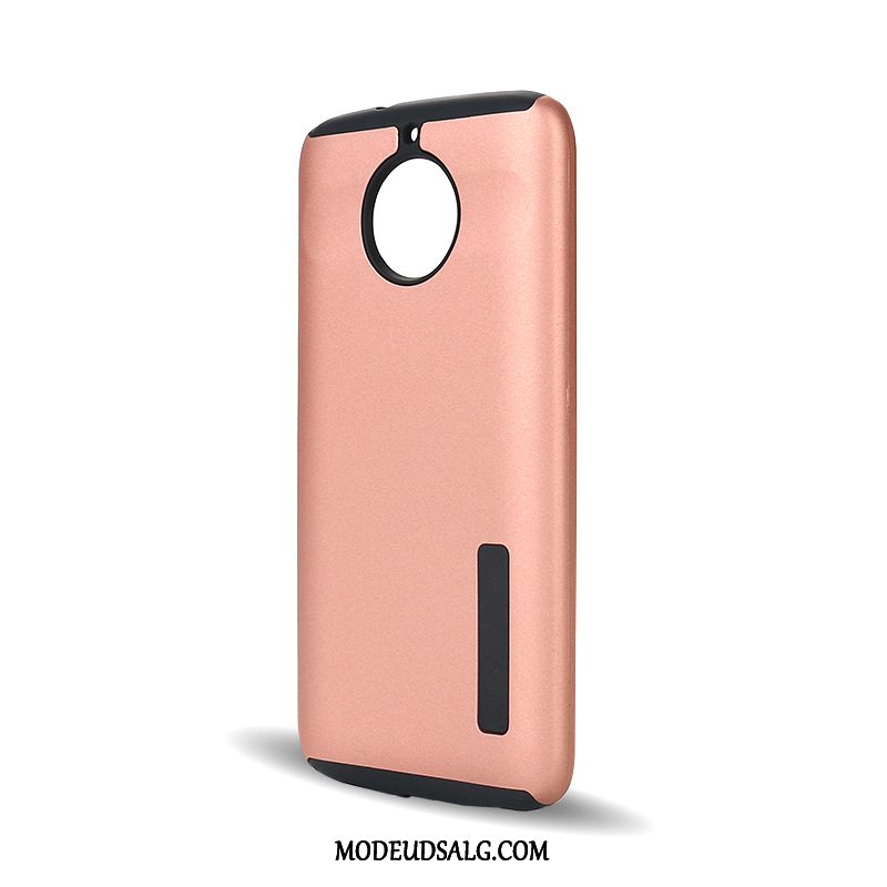 Moto G5s Plus Etui Ny Solid Farve Nubuck Guld Cover