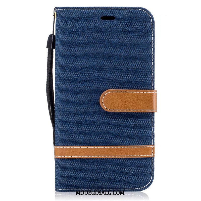 Moto G5s Plus Etui Rød Denim Cover Beskyttelse