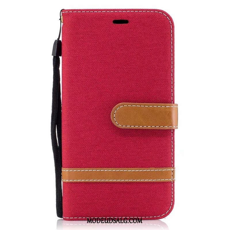 Moto G5s Plus Etui Rød Denim Cover Beskyttelse