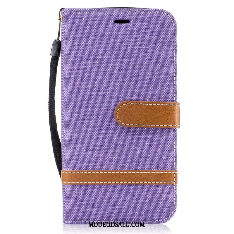 Moto G5s Plus Etui Rød Denim Cover Beskyttelse