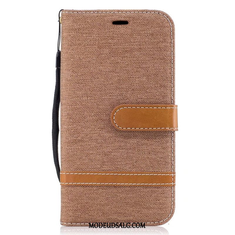 Moto G5s Plus Etui Rød Denim Cover Beskyttelse