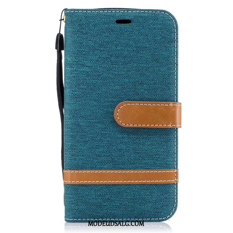 Moto G5s Plus Etui Rød Denim Cover Beskyttelse