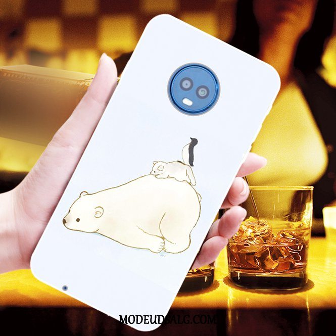 Moto G6 Etui Cartoon Anti-fald Rød Tilpas Mode