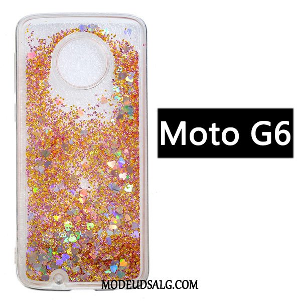 Moto G6 Etui / Cover Gasbag Hængende Ornamenter Cyan Quicksand