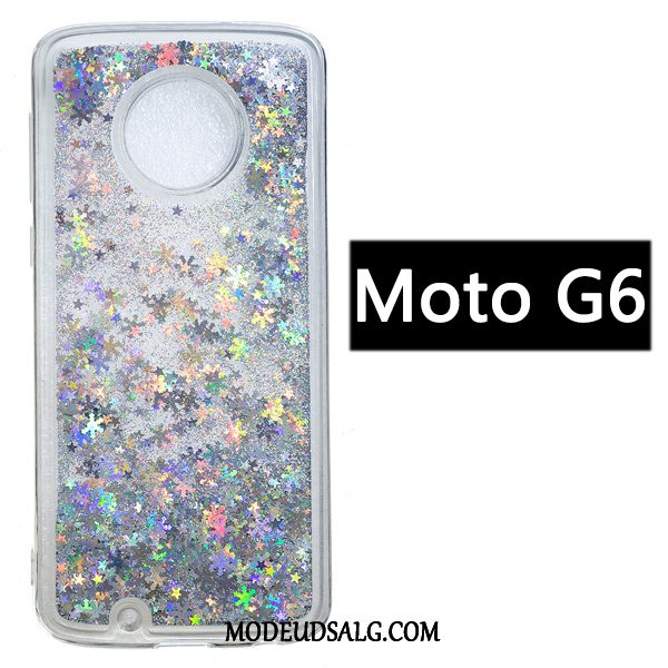 Moto G6 Etui / Cover Gasbag Hængende Ornamenter Cyan Quicksand