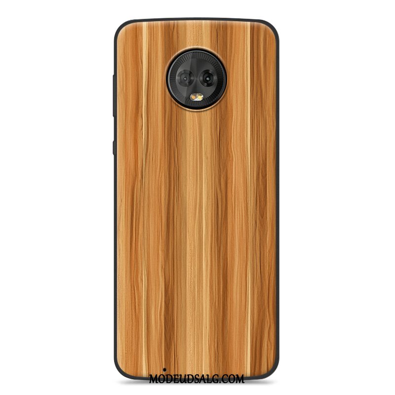 Moto G6 Etui Cyan Sort Kreativ Anti-fald Malet