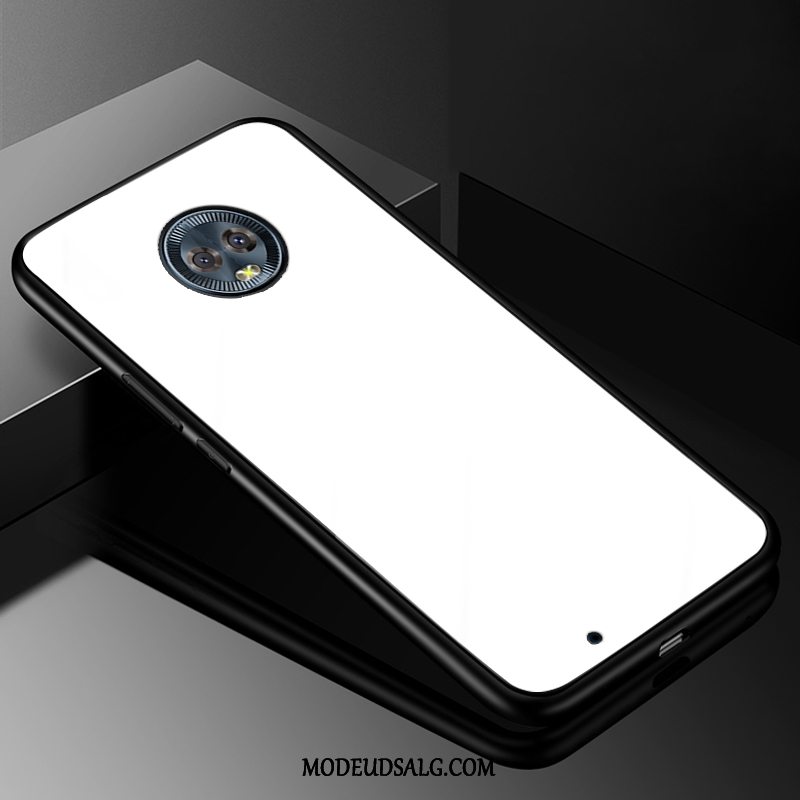 Moto G6 Etui Hvid Anti-fald Alt Inklusive Simple Glas