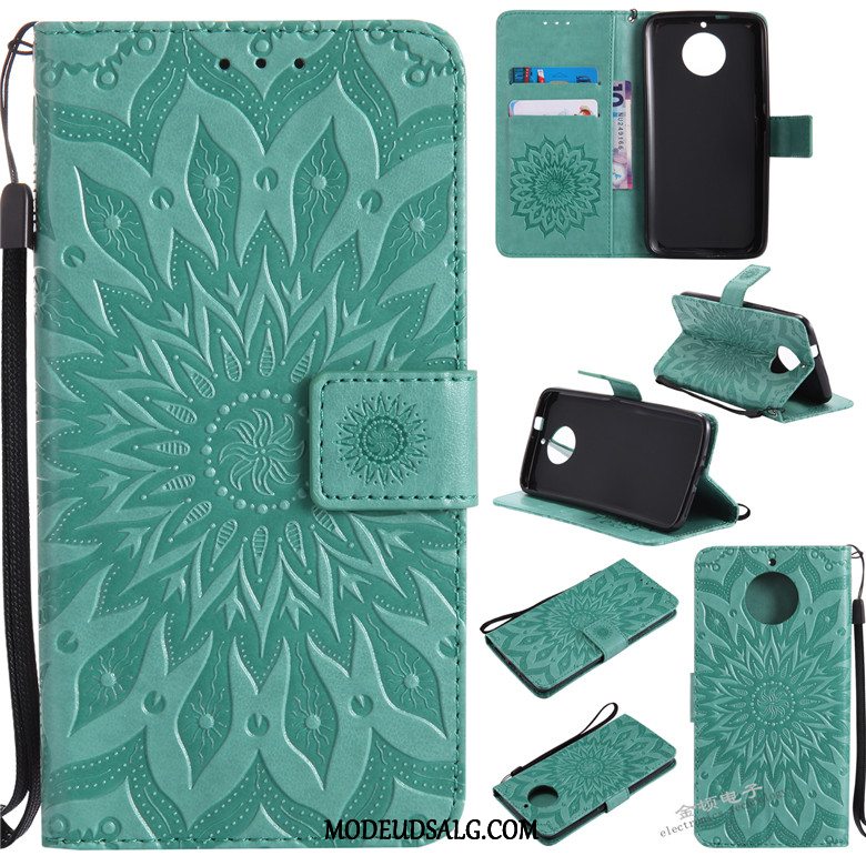 Moto G6 Etui Lædertaske Clamshell Support Anti-fald Cover