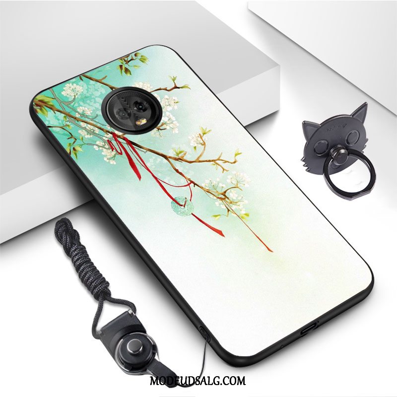 Moto G6 Etui Palads Malet Cover Scenery Grøn