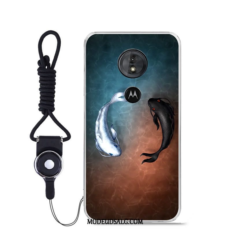 Moto G6 Play Etui / Cover Beskyttelse Malet Gennemsigtig Anti-fald