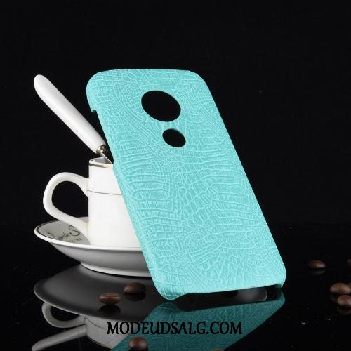 Moto G6 Play Etui Vintage Trend Sort Læder Cover